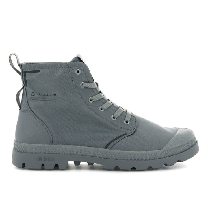 Palladium Pampa Lite+ Recycle WP+ Men\'s Boots Grey | UK J257-IXA